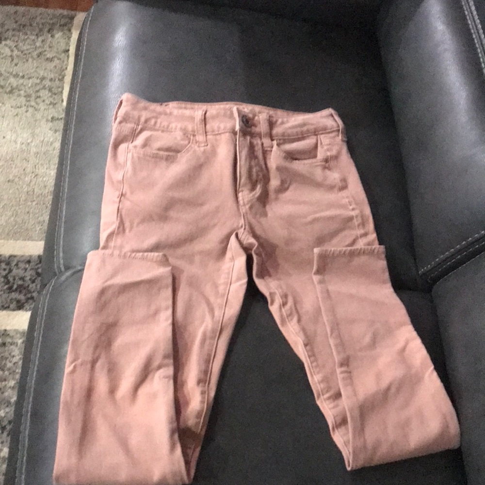 American Eagle pink jeans